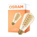 Osram Vintage 1906 LED E27 Edison Filament Goud 8.8W 806lm - 824 Zeer Warm Wit | Dimbaar - Vervangt 60W