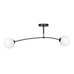 Emibig Plafondlamp Pregos Staal Zwart | Geschikt voor 2x E14 - Max 10W