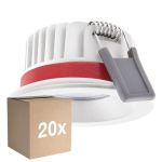 Voordeelpak 20x Ledvance LED Spot Fire Rated Aluminium Wit 8W 720lm 36D - 940 Koel Wit | Zaagmaat 68mm - IP65 - Beste Kleurweergave - Dimbaar