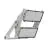 Ledvance LED Floodlight Max Radial 45 Aluminium Grijs 900W 153700lm 45D - 830 Warm Wit | IP66 - Symmetrisch