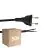 Voordeelpak 50x Noxion Euro Voedingskabel Zwart - C7 Europlug + Open uiteinden - 2m - 2 pole 0,75mm2