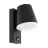 Eglo Wandlamp Caldiero Staal Antraciet | IP44 - Geschikt voor 1x E27 - Bewegingssensor